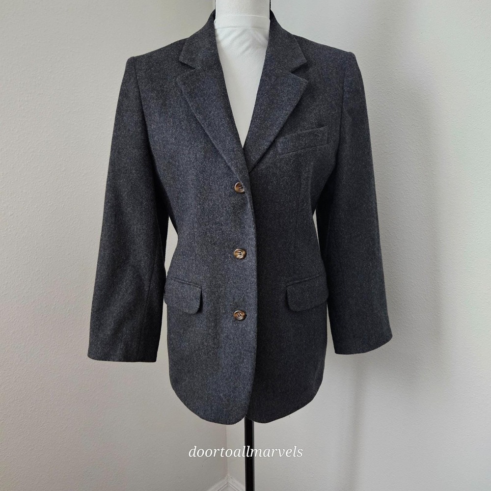 Vintage L.L. Bean Wool & Cashmere Blazer Preppy Classic Soft sz 8 Petite?